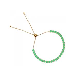 Pulseira Riviera de Zircônias Verde Esmeralda