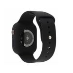 Pulseira Silicone Sport Com Capa Preta Para Relógio Apple Watch 44mm