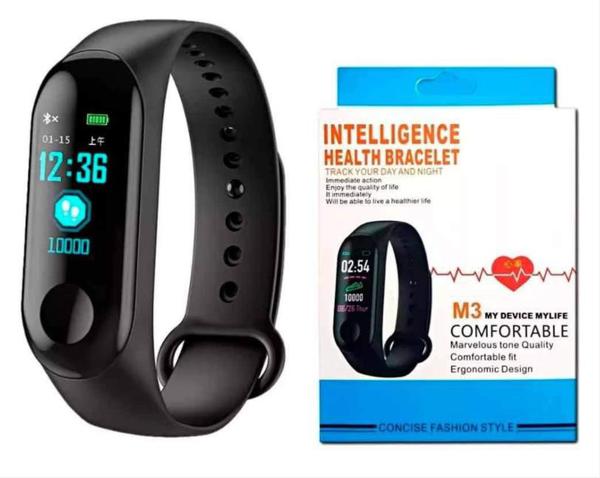 Pulseira Smartband Fitness Bracelete Bluetooth Monitor M3 - Ebai