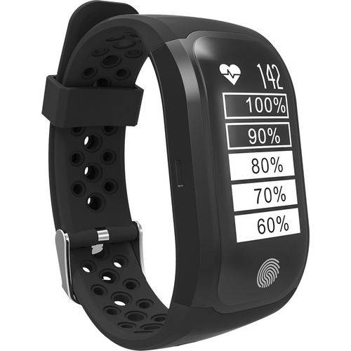 Pulseira Smartband S908 Inteligente Gps Batimentos Cardíacos Impermeável Ip68 Lembretes - Preto