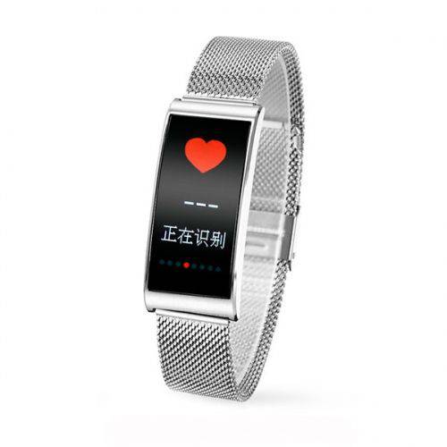 Pulseira Smartband X3 Gps Pedômetro Monitor Cardíaco Fitness Bluetooth Metal Luxo - Prata