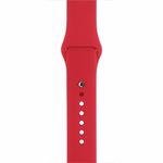 Pulseira Sport Tamanho Feminino Vermelha Compativel Com Apple Watch De 42mm E 44mm