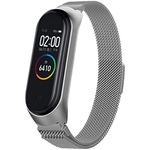 Pulseira Xiaomi Mi Band 3 / Mi Band 4 Metalica Prata