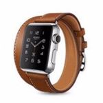 3 Pulseiras Couro Estilo Hermes Apple Watch 38/40mm - Marrom