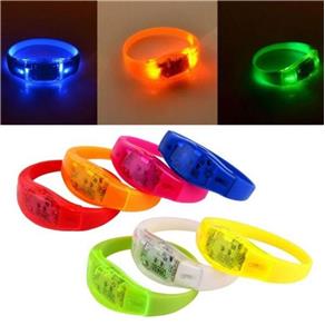 Pulseiras Led Verde Pisca com a Batida da Musica Azul