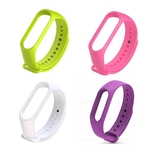 Pulseiras Para Mi Band 3 Ou 4 Em Silicone - Kit Com 4 Unidades