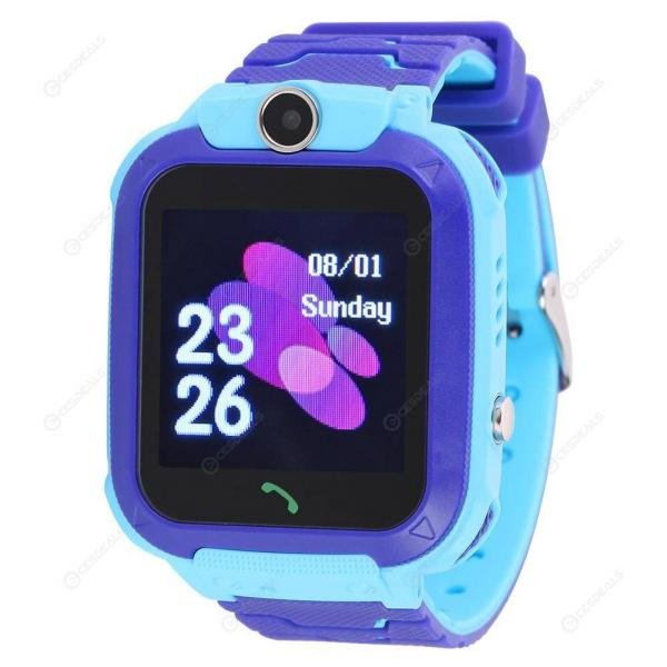 Q12 Crianças Relógio Inteligente Ip67 à Prova D'água Crianças Gps Tracker Anti-lost Sos Phone Watch - Azul - Q Smart