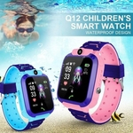 Q12 Crianças Relógio Inteligente Ip67 azul À Prova D'água Crianças Gps Tracker Anti-lost Sos Phone Watch Para Ios Android