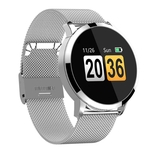 Q8 Fitness Bluetooth Relógio Inteligente Frequência Cardíaca Pressão Arterial Para Android Phone Silver 2