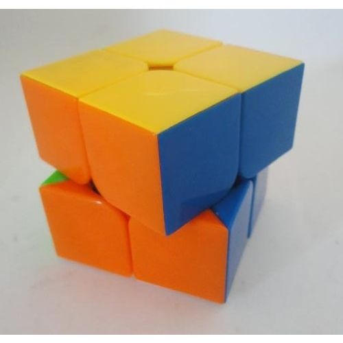 Qiyi 2x2 2x2x2 Stickless Velocidade Cube Magic Color Cube Totalmente montado