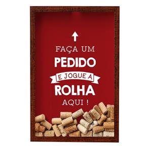 Quadro Coleção de Rolhas Faça um Pedido - Unica