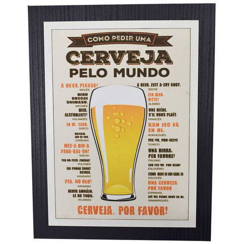 Quadro Decorativo Como Pedir uma Cerveja