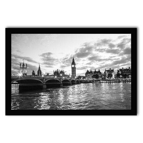 Quadro Decorativo Londres Preto e Branco