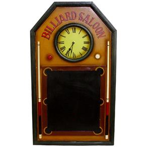 Quadro e Relógio Decorativo Billard Saloon