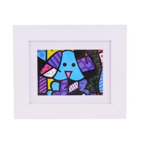 Quadro Emoldurado Romero Britto Blue Dog