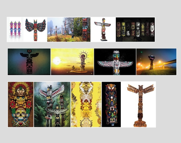 Quadro Totem Ancestral Indígenas Animais Plantas Tribo Cult - Artesanato