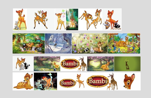 Quadro Veado Bambi Disney Animação Retro Geek Nerd - Artesanato