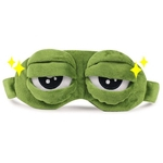 Rã verde triste para namorada presente rã triste 3D Eye Mask macia para dormir engraçados Cosplay Brinquedos 2018 nova moda