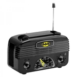 Radio Am/fm Plastico Logo Batman Preto