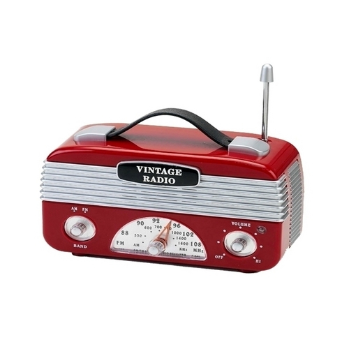 Rádio Am/Fm Vintage Vermelho