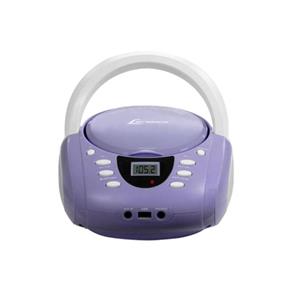 Radio Boombox Lavanda e Branco Fm Estéreo Cd, Mp3 Lenoxx - Bd120lb - Bivolt