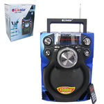 Radio / Caixa De Som Recarregavel 15w Bivolt Com Controle E Luz Karaoke/usb / Sd