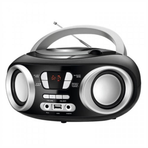 Rádio com Cd Mondial Nbx-13 6W USB/Auxiliar Preto Bivolt (Emb. Contém 1un.)