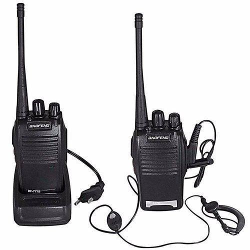 Kit 2 Rádios Comunicador Walk Talk Baofeng Bf-777s + Fone de Ouvido - Imp