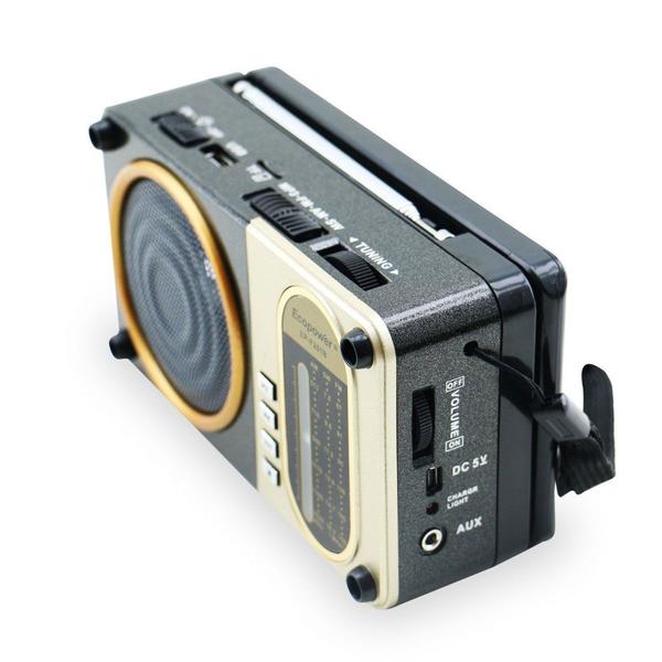 Rádio Ecopower Ep-f201 Bluetooth / Usb / Fm / Am - Preto