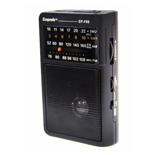 Radio Ecopower Ep-F89 Bluetooth / Usb / Cartão Sd / Fm / Am - Preto
