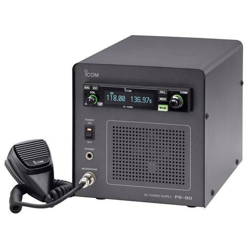 Radio Icom Vhf/fixo Ic-a210b+base+fonte PS-80 Eurosul