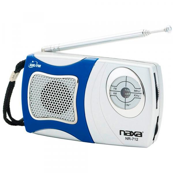 Rádio Mini Pocket Portátil Am Fm Mono 0.5W Azul Nr712 Naxa