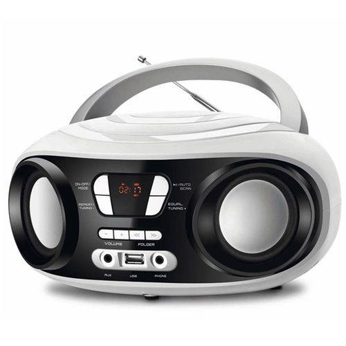 Rádio Mondial 6w Rms Usb Fm Mp3 Bx-17 Branco com Preto