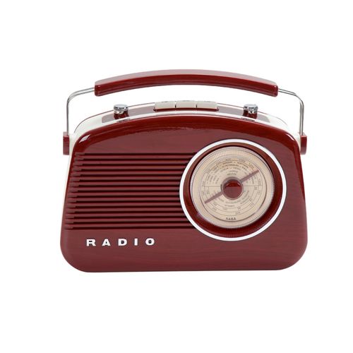 Radio Plastico de Mesa Am-Fm Retro Vermelho com - Metropole