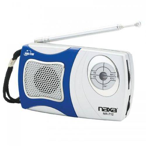 Radio Portatil Am/fm com Alto-falante Integrado Naxa Nr712 - Azul e Prata