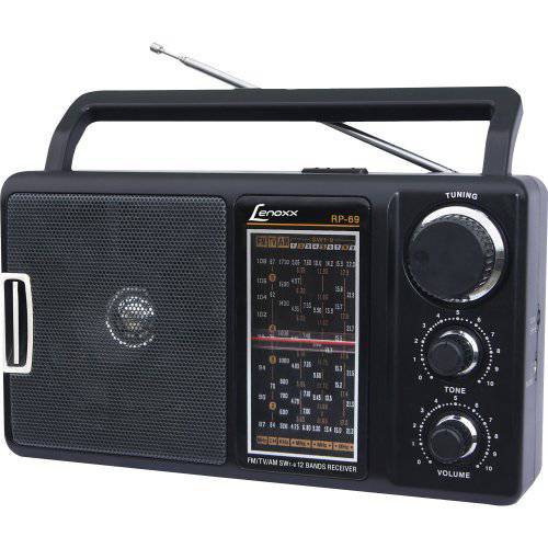 Rádio Portátil Am/Fm/Tv 12 Faixas Rp69 Preto Lenoxx