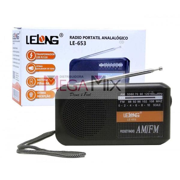 Rádio Portátil Analógico FM/AM Lelong LE-653