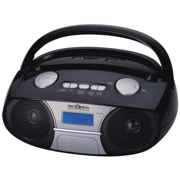 Rádio Portátil Boombox USB/SD Card/Auxiliar RBM PFS 11AC - MotoBras - Motobras - Motobrás