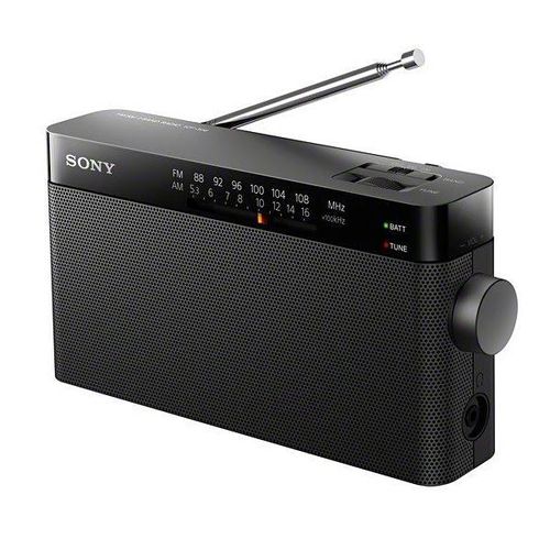Rádio Portátil Fm-am Sony Icf-306 100mw com Auxiliar - Preto