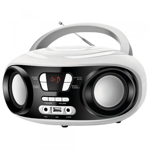 Radio Portatil Fm Mondial Eletronic Mp3 Usb Prata Bivolt BX-14