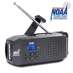 Rádio Portátil Manivela Solar e Recarregável AM/FM/SW/NOAA Lanterna Carregador USB e SOS