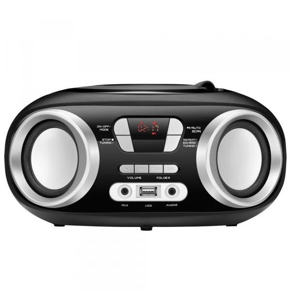 Rádio Portátil Mondial Boom Box NBX-13, USB, Auxiliar, Rádio FM, 6W, Preto - Bivolt