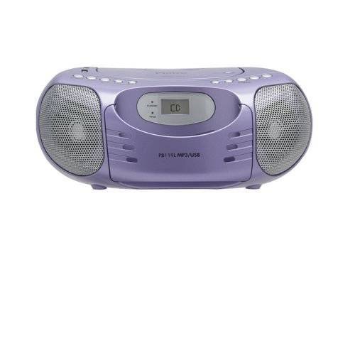 Rádio Portátil Philco Pb119 Lilás / Cd / Mp3 / Rádio Am/Fm / 4w / Display Digital