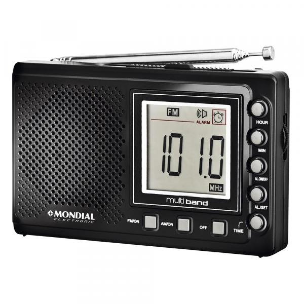 Rádio Portátil RP-03 , Rádio AM/FM, Display Digital, Funções Relógio e Alarme, Saída P/ Fone de Ouvido - Mondial