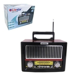 Radio Recarregável 8W Bivolt Bluetooth /Fm/Am/Usb/Sd/Auxiliar