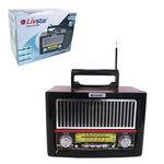 Radio Recarregavel Retro 8w Bivolt Bluetooth /fm/am/usb/sd/auxiliar