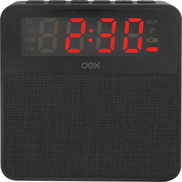Rádio Relógio Bluetooth com Fm Oex Cs100 com Som 10W Rms