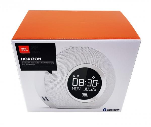 Rádio Relógio Caixa de Som Jbl Horizon Alarme Fm Led Mp3 com Bluetooth Usb Branca