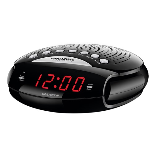 Rádio Relógio com Despertador Am e Fm Mondial Rr-03