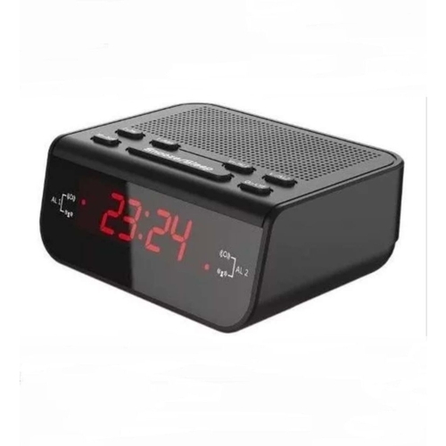 Rádio Relógio Despertador Digital De Mesa Lelong Le-671 Am Fm Preto